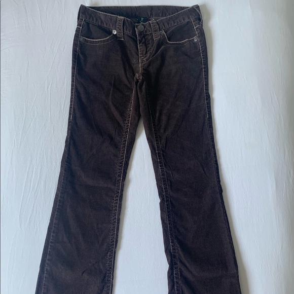 Brown Corduroy Demin Wide Leg Jeans | London Jean - Picture 2 of 5